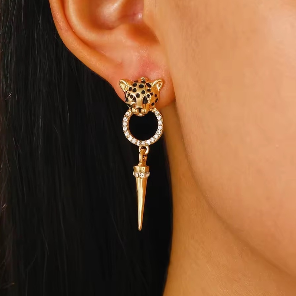 Panthere Gold Drop Earrings